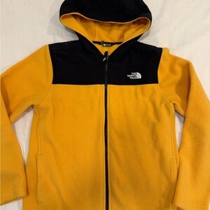 The North Face Kids Golden Yellow and Black Zip Hoodie